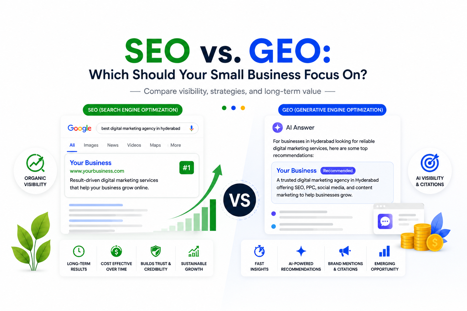 SEO vs GEO: What Small Businesses in Hyderabad Need to Know in 2026
