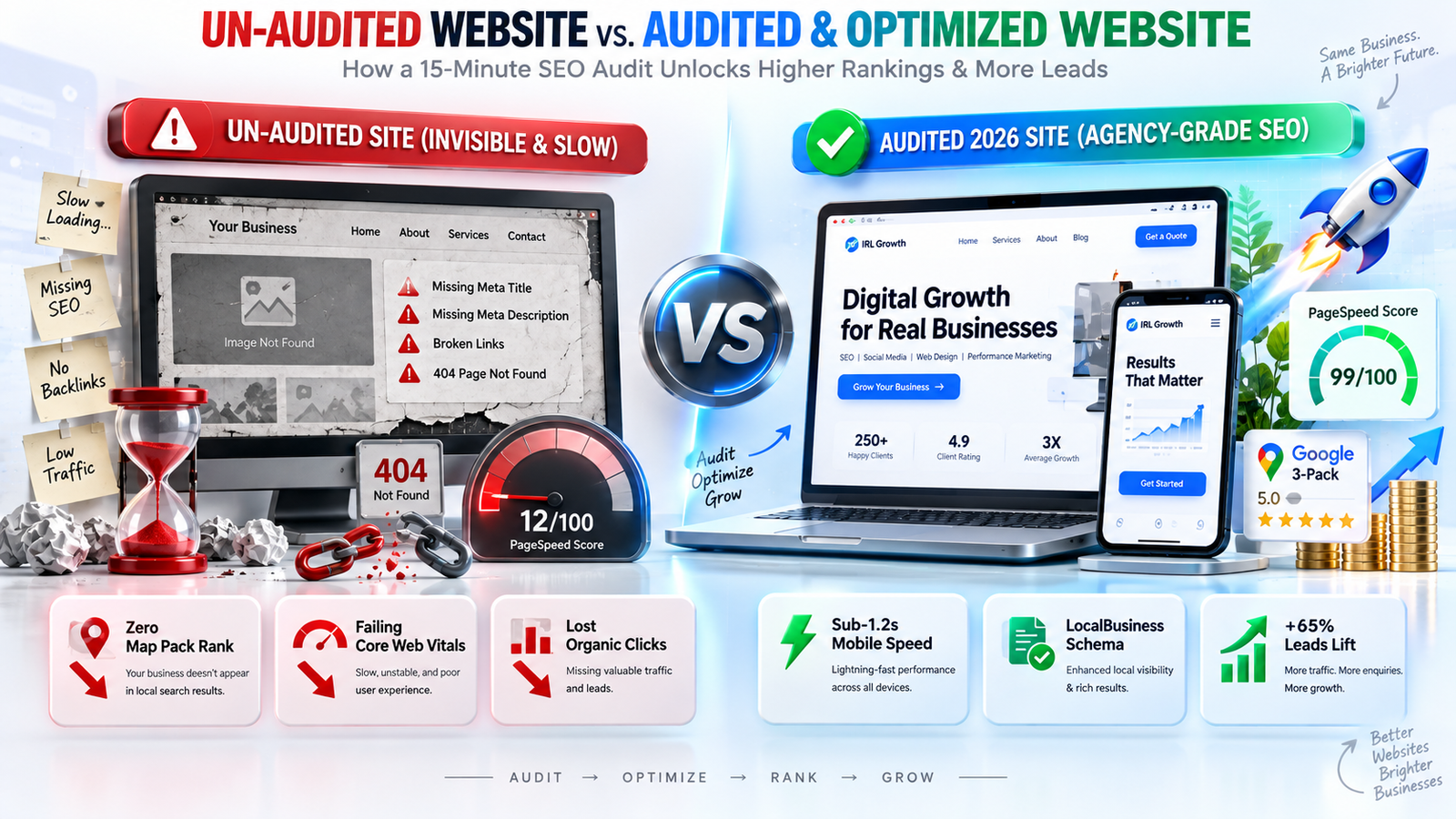 Free SEO Audit: The Complete 2026 Checklist (+ Best Free Tools) - IRL Growth